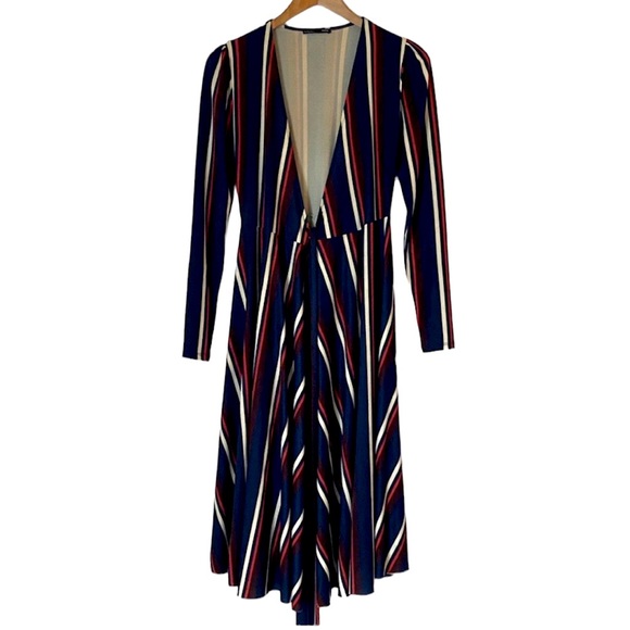 ZARA Multicolor Wrap Around Dress - Picture 1 of 4